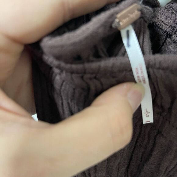 Free People Verbena Midi Dress Chocolate Brown Size Large NWOT - Picture 10 of 13